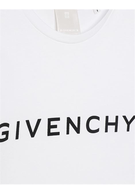 White Long Sleeve T-Shirt With Logo - GIVENCHY KIDS - Russocapri
